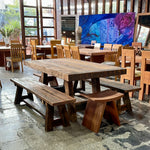 Conjunto comedor  Patagonia, madera roble.