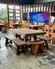 Conjunto comedor  Patagonia, madera roble.