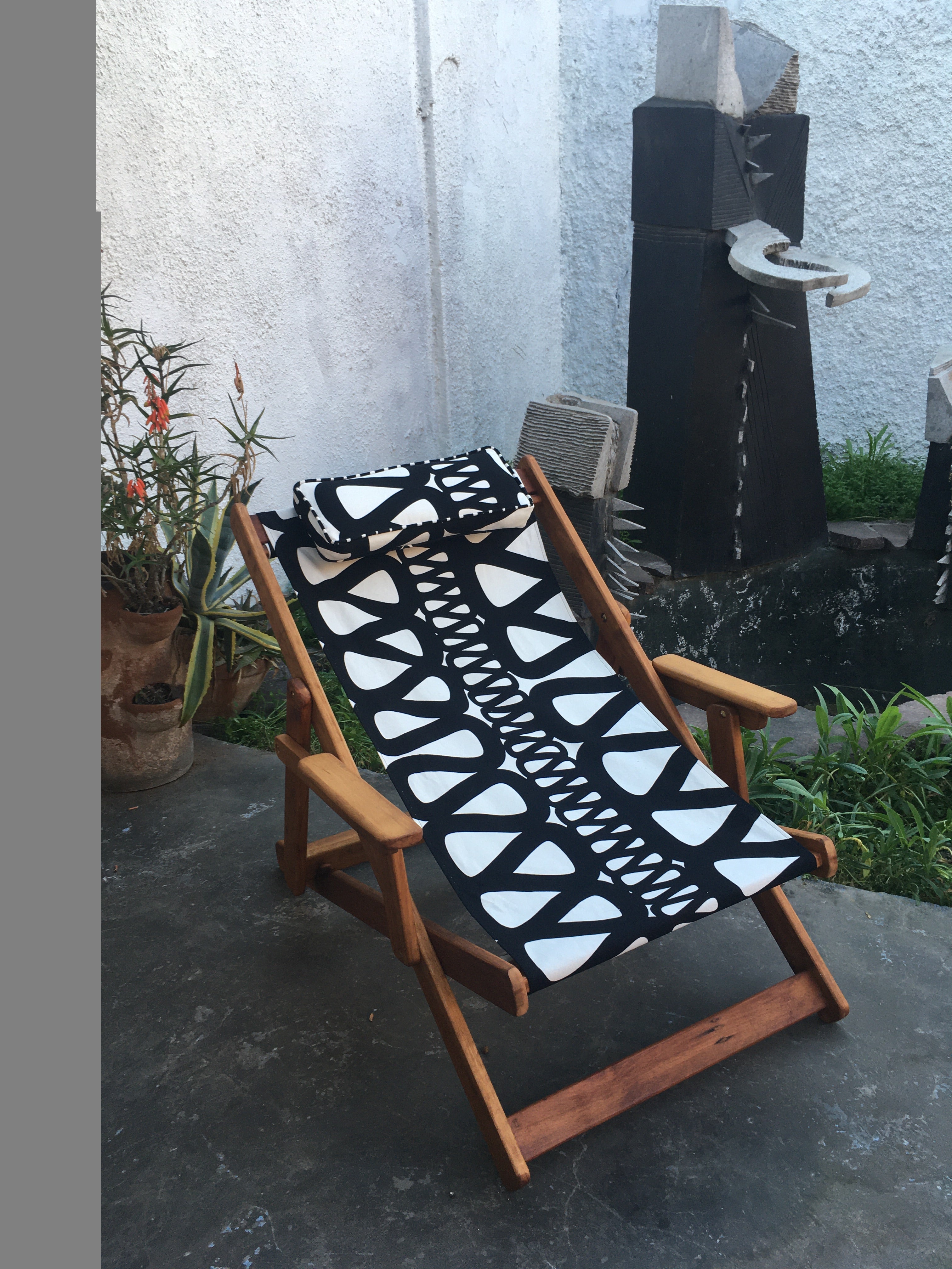 SILLA DE PLAYA CON BRAZO MADERA LENGA