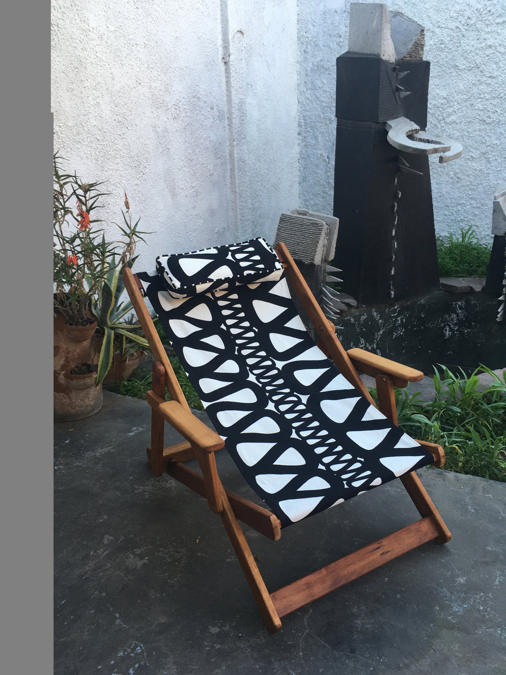 SILLA DE PLAYA CON BRAZO MADERA LENGA
