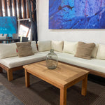 CONJUNTO TERRAZA MODELO JOVEN,MADERA LENGA TRATADA PARA EXTERIOR.