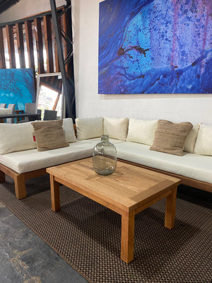 CONJUNTO TERRAZA MODELO JOVEN,MADERA LENGA TRATADA PARA EXTERIOR.