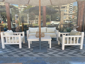 CONJUNTO SOFA DE TERRAZA MODELO C90, AGUADA BLANCO