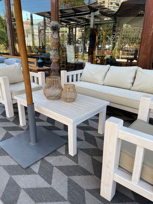 CONJUNTO SOFA DE TERRAZA MODELO C90, AGUADA BLANCO