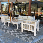 CONJUNTO SOFA DE TERRAZA MODELO C90, AGUADA BLANCO