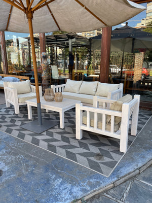CONJUNTO SOFA DE TERRAZA MODELO C90, AGUADA BLANCO