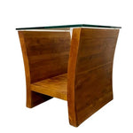 MESA LATERAL CON CUBIERTA CRISTAL, MODELO LUNA