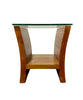 MESA LATERAL CON CUBIERTA CRISTAL, MODELO LUNA