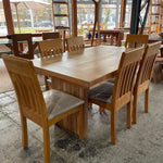 COMEDOR MADERA LENGA PARA 6 PERSONAS